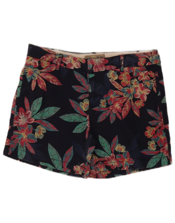 Pantaloni scurți chino pentru femei Fat Face UK 12 Medium W32 Bumbac floral albastru bleumarin