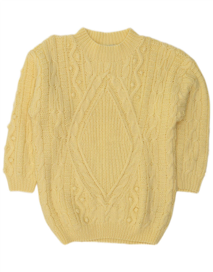 TOGETHER Womens Oversized Turtle Neck Jumper Sweater EU 34/36 XS Yellow