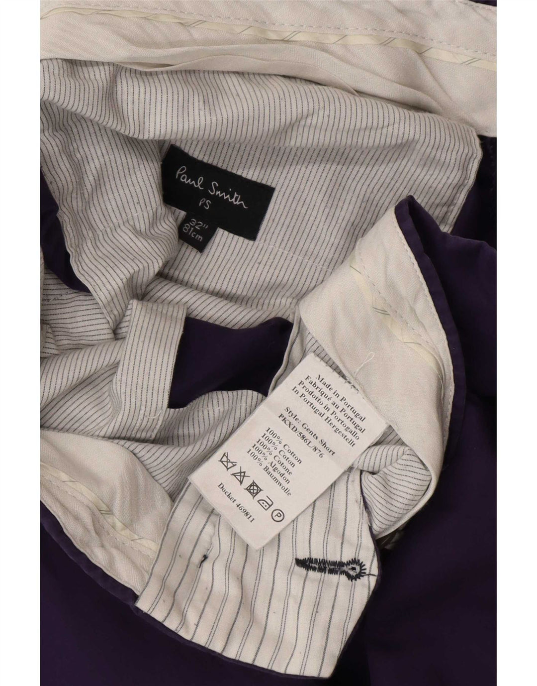 Pantaloni scurți chino pentru bărbați Paul Smith W32 bumbac violet mediu