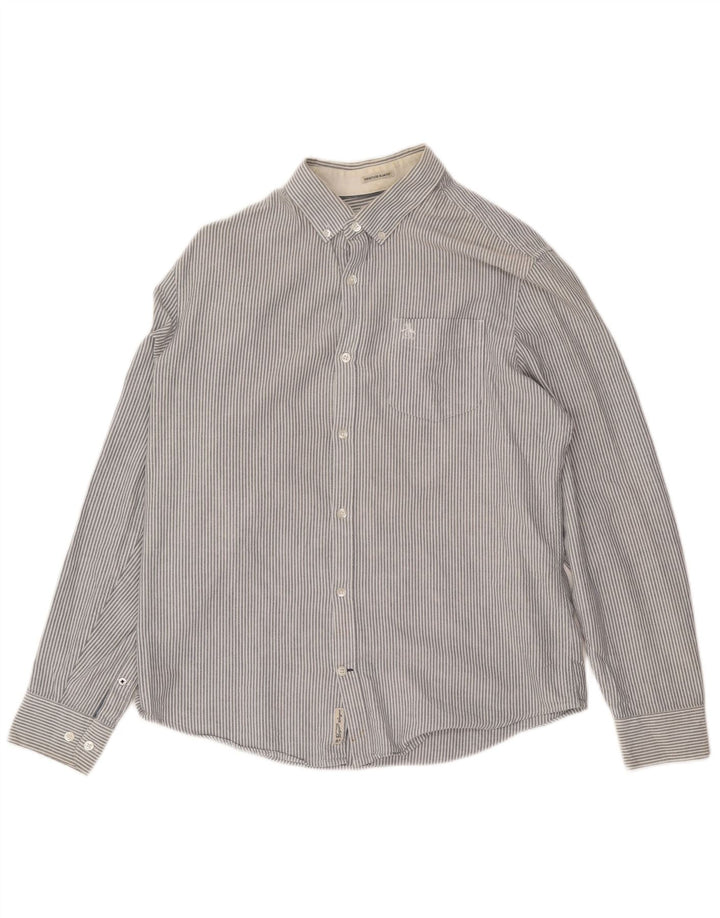 Cămașă pentru bărbați Penguin Heritage Slim Fit, mare, gri cu dungi