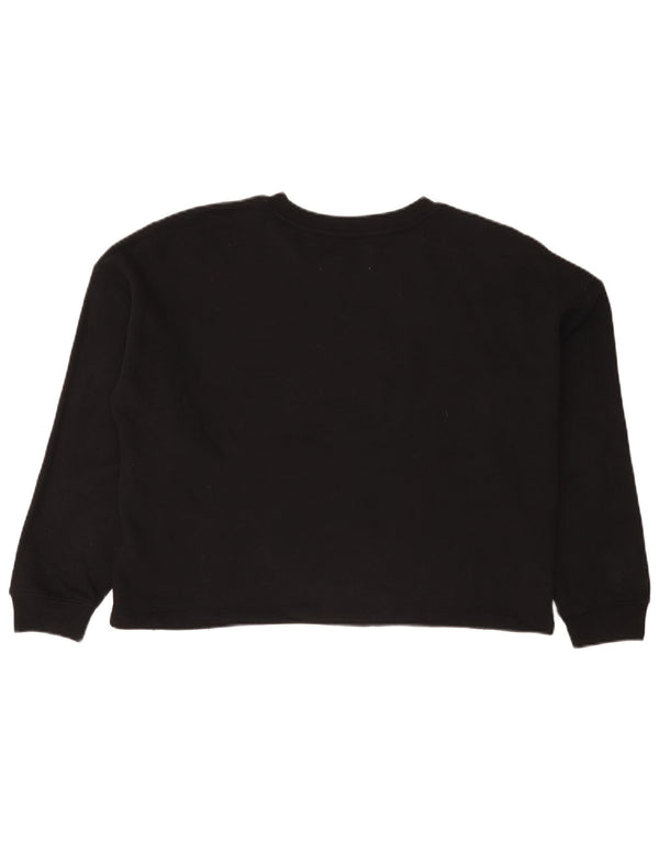 Calvin Klein Jeans Pulover pentru femei Crop Graphic Pulover UK 16 Large Negru