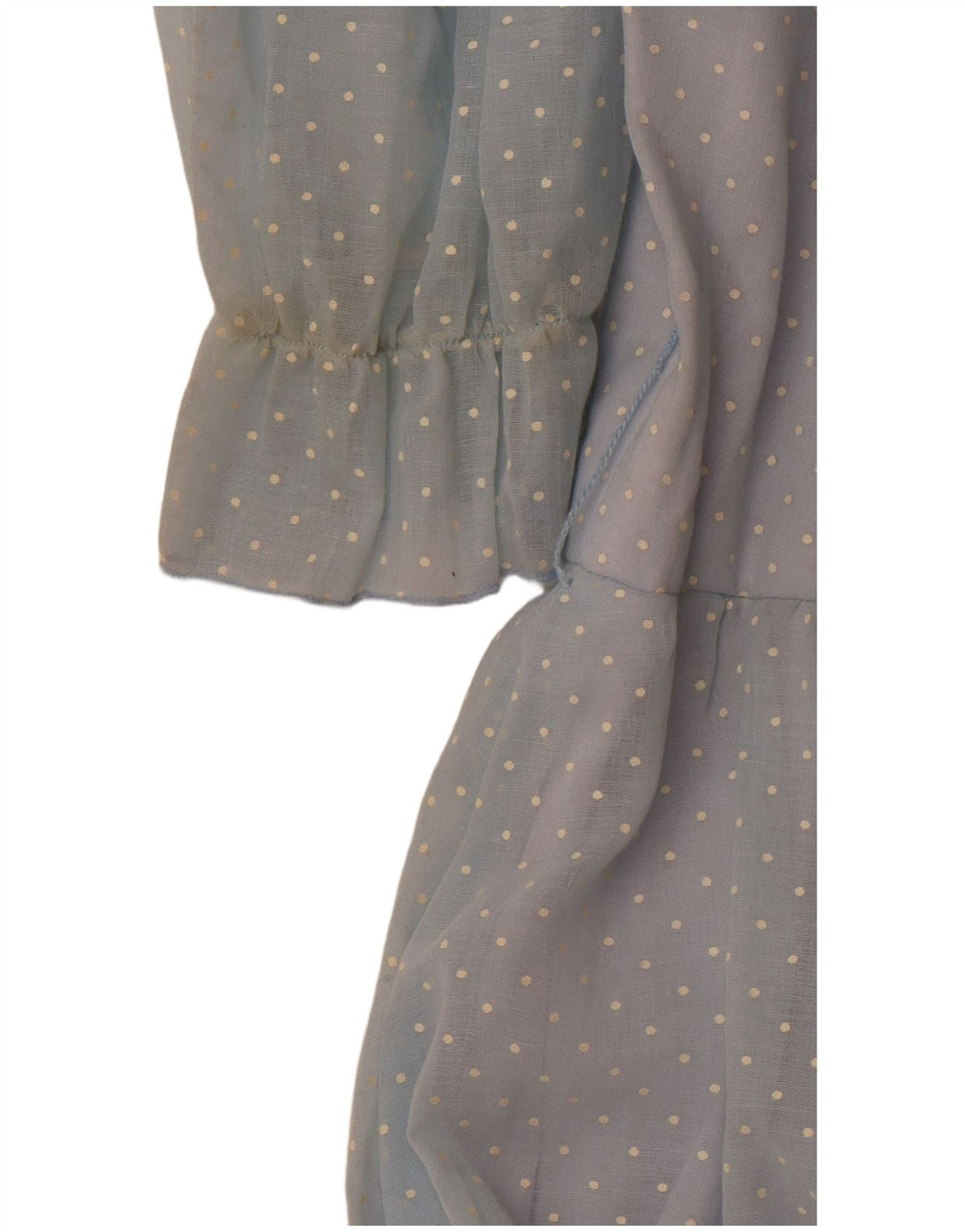 JOHN BENTLEY Rochie maxi pentru femei cu volan în față UK 12 Medium Blue Spotted