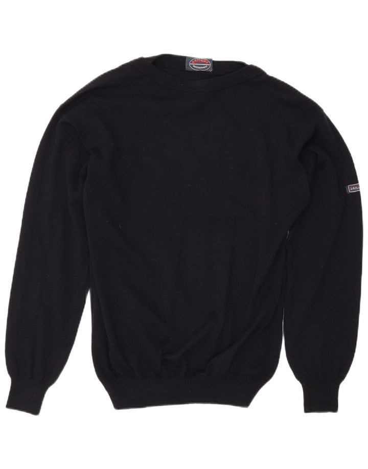 Pulover pentru bărbați VINTAGE cu gât de barcă, mediu bleumarin