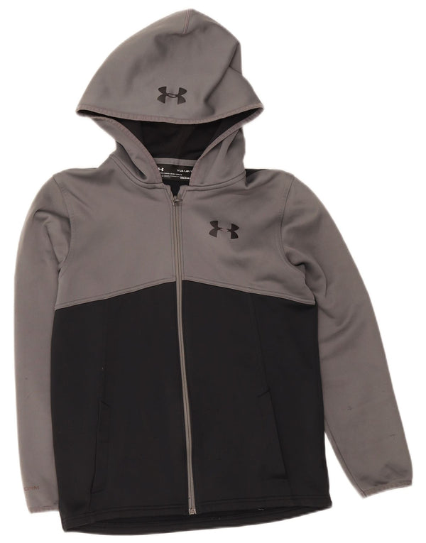 UNDER ARMOUR Pulover Cold Gear pentru băieți, cu fermoar, 11-12 ani, mare, gri
