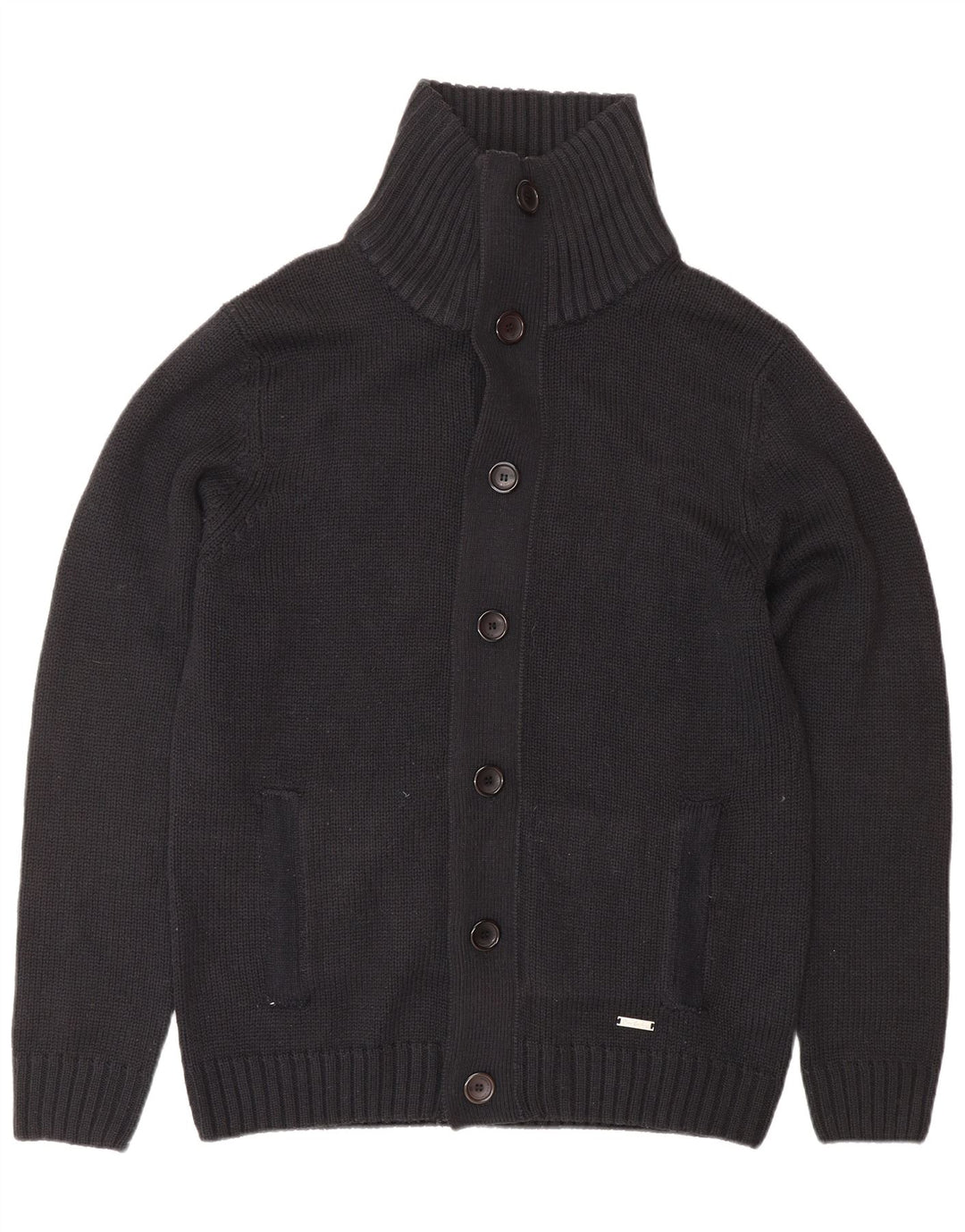 PIERRE CARDIN Pulover cardigan pentru bărbați, mare, albastru acrilic