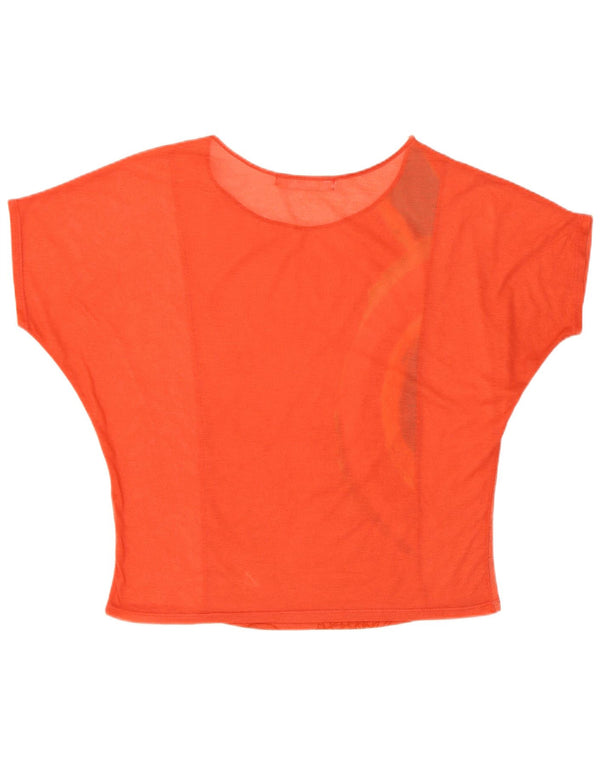 Tricou grafic Desigual pentru femei Top UK 14 Medium Orange Geometric Bohemian