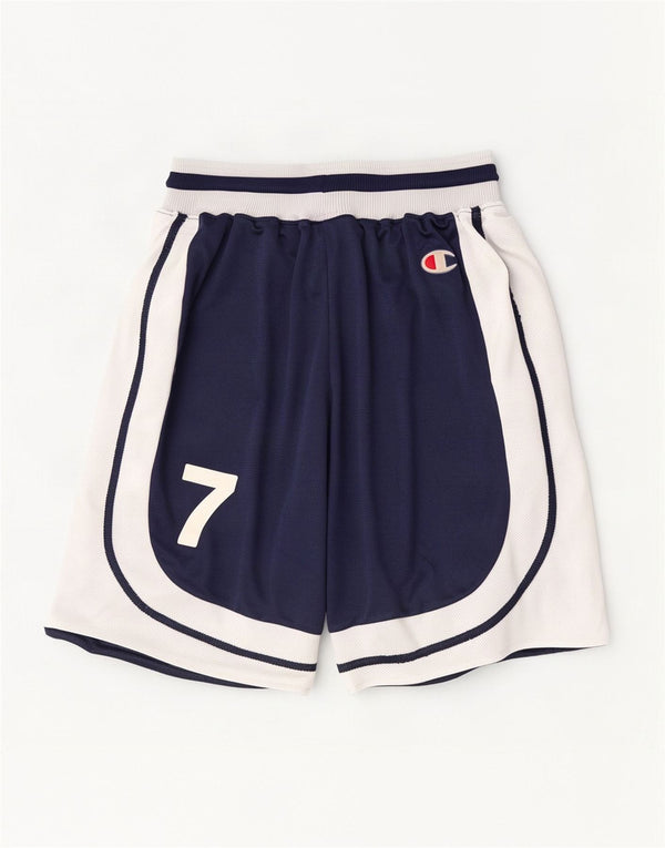 Pantaloni scurți sport cu grafic pentru băieți Champion 15-16 ani 2XL bleumarin color block