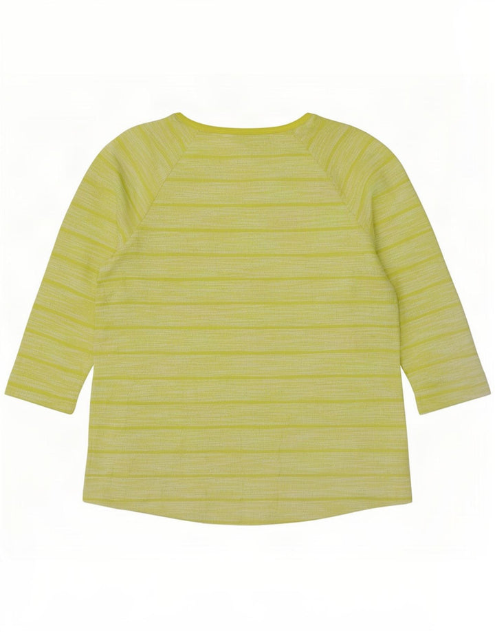 Marks & Spencer Top pentru femei cu mâneci 3/4 Marea Britanie 14 Poliester cu dungi verzi mari