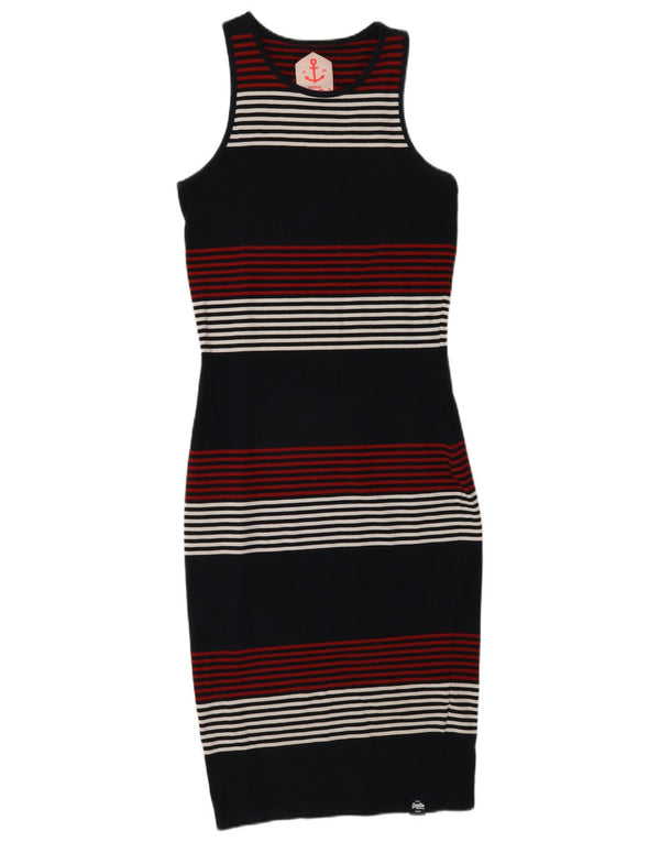 Rochie bodycon fără mâneci Superdry pentru femei UK 8 mic, bleumarin, cu dungi