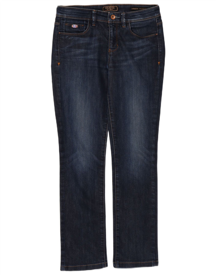 Blugi Guess Cigarette Slim W27 L28 Bumbac bleumarin