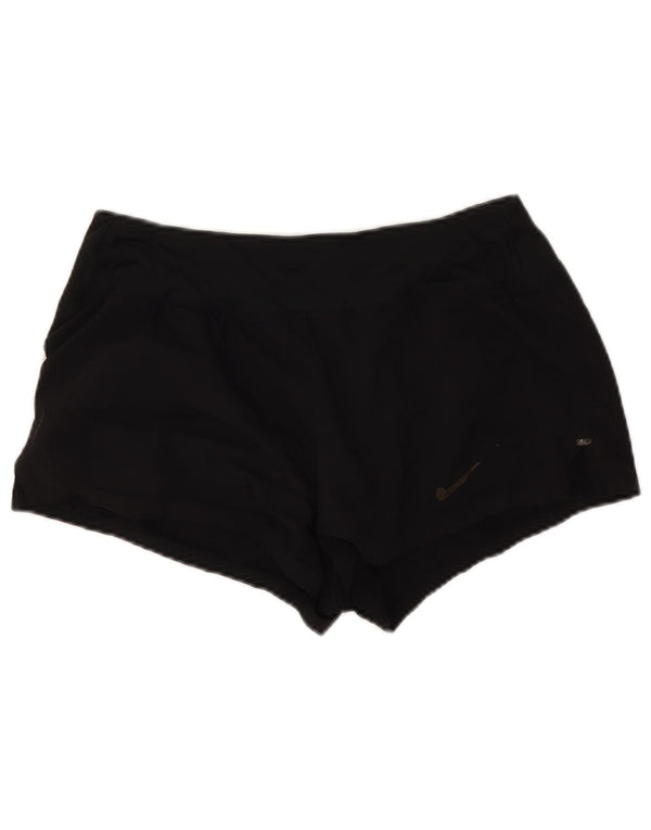 Pantaloni scurți sport pentru alergare Nike pentru femei UK 12 Poliester mediu negru