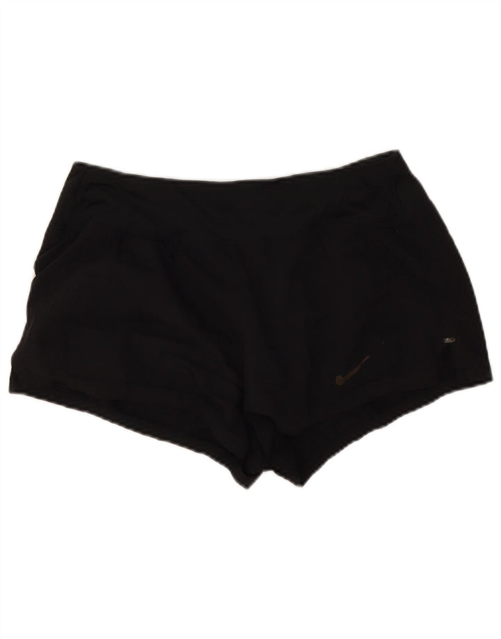 Pantaloni scurți sport pentru alergare Nike pentru femei UK 12 Poliester mediu negru