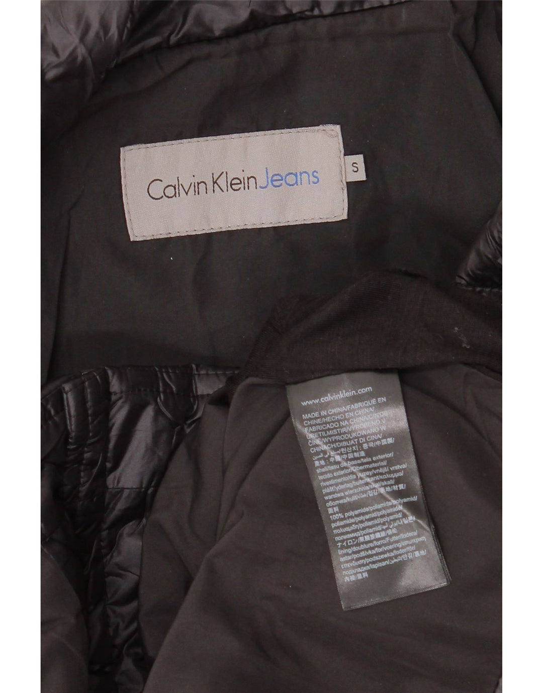 Jachetă căptușită supradimensionată pentru femei Calvin Klein Jeans UK 10 Small Black