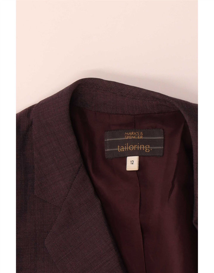 Jachetă pentru femei Marks & Spencer, cu paragate, cu 1 buton, UK 12, maro mediu