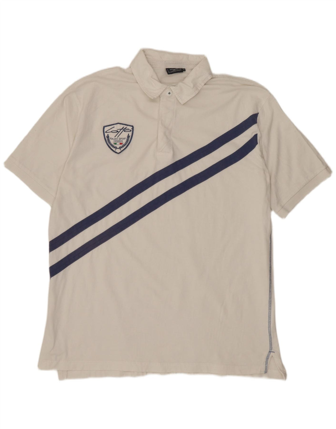 LOTTO Cămașă Polo pentru bărbați XL Bumbac cu dungi albe