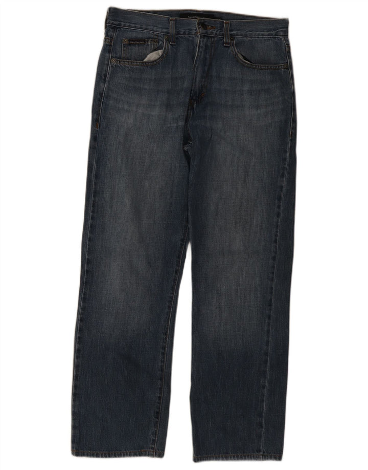Blugi drepti pentru femei Calvin Klein W30 L30 Bumbac albastru