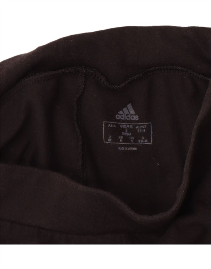 Leggings pentru femei Adidas UK 8/10, bumbac negru mic