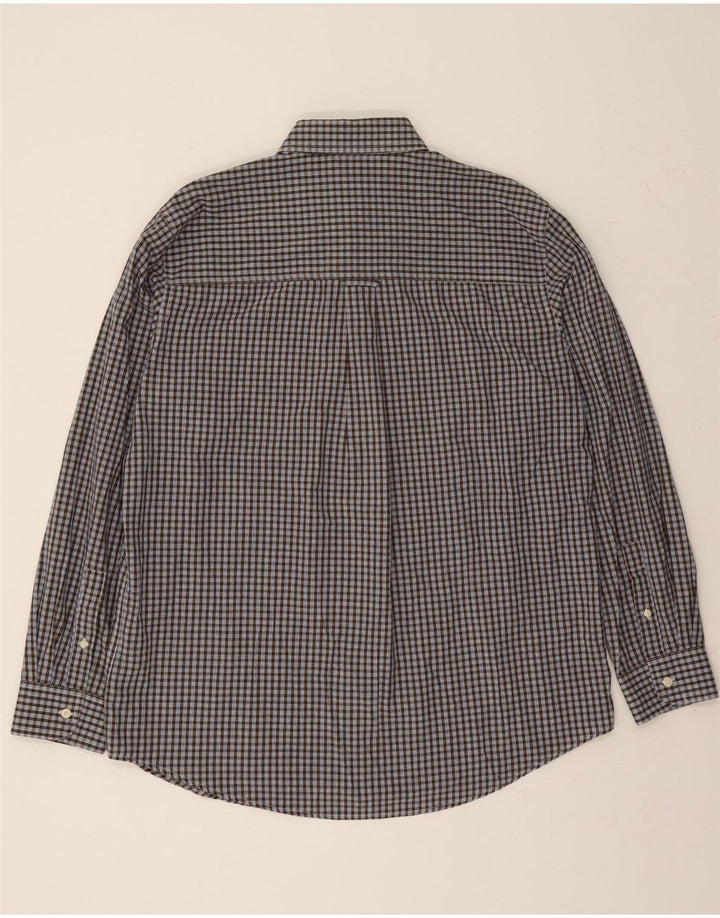 CHAPS Mens Easy Care Shirt Large Blue Check Cotton Vintage Chaps and Second-Hand Chaps from Messina Hembry 