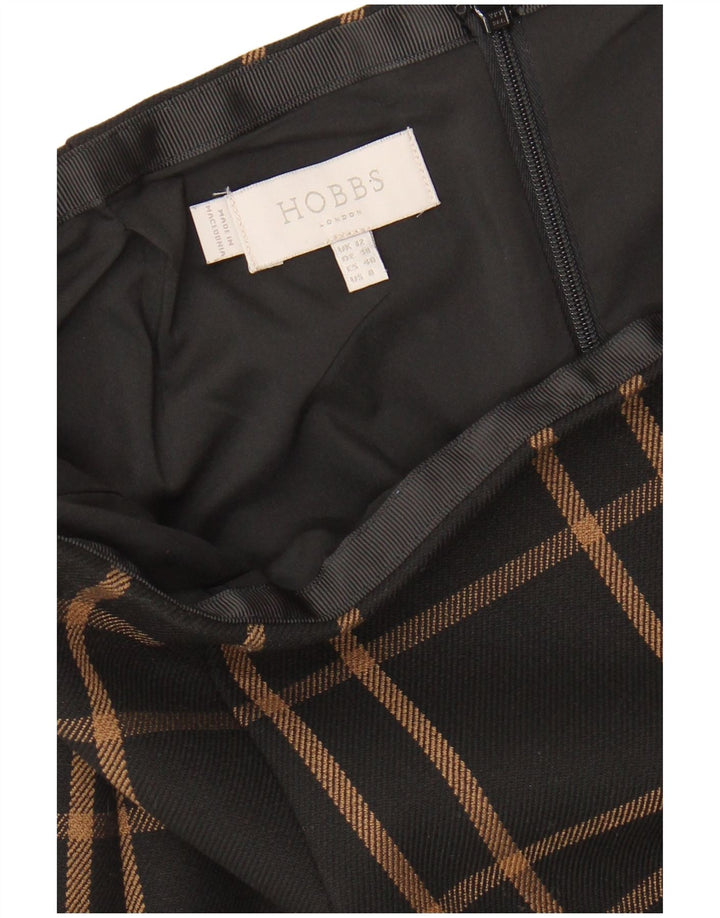 Fusta dreaptă pentru femei HOBBS UK 12 Medium W30 Black Plaid