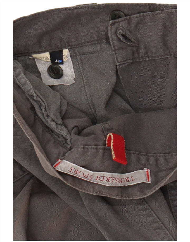 Pantaloni cargo drepti pentru bărbați Trussardi IT 48 Medium W32 L32 Gri