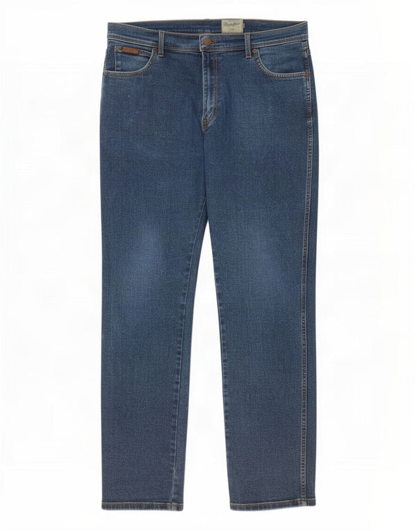 Blugi Wrangler pentru bărbați Texas Stretch Slim W38 L34 Bumbac albastru