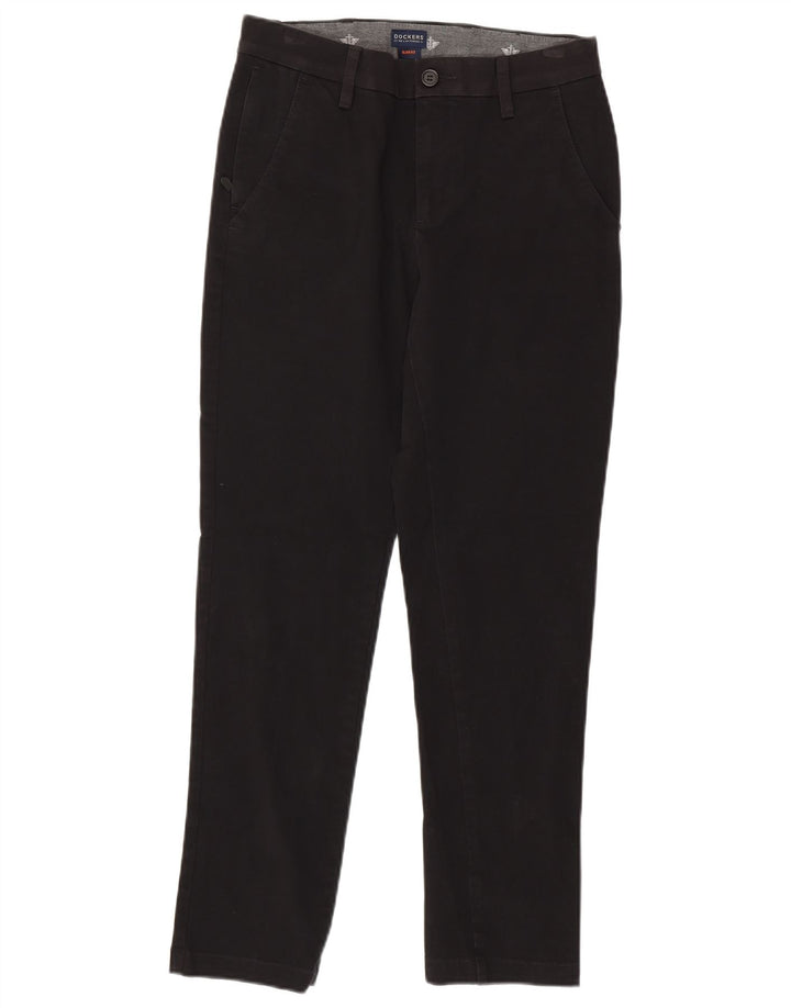 Pantaloni chino pentru bărbați DOCKERS Slim Fit W29 L29 bumbac negru