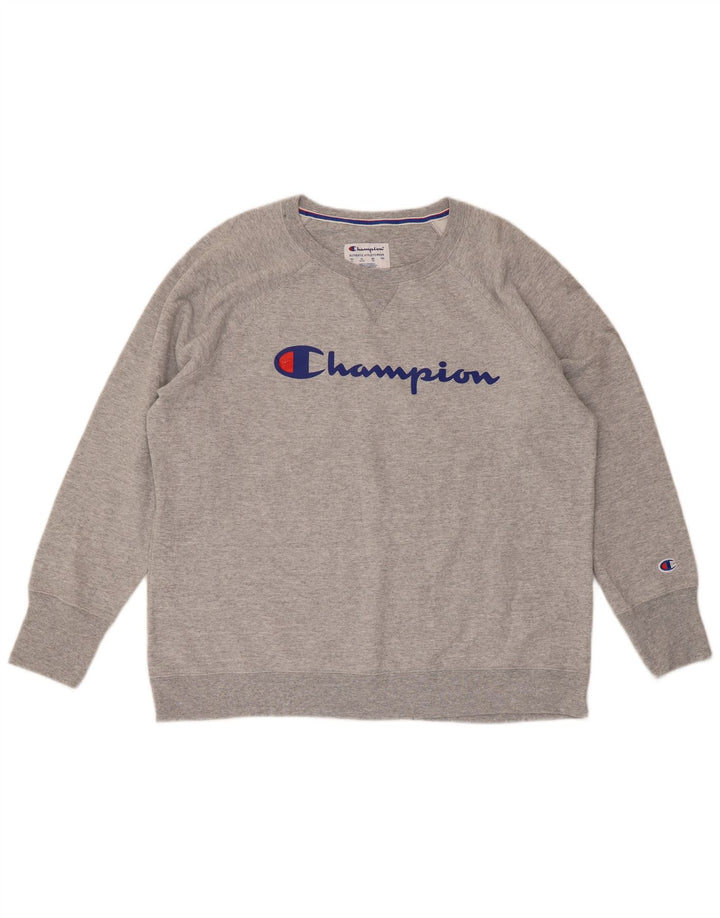Pulover grafic pentru bărbați Champion XL, poliester gri