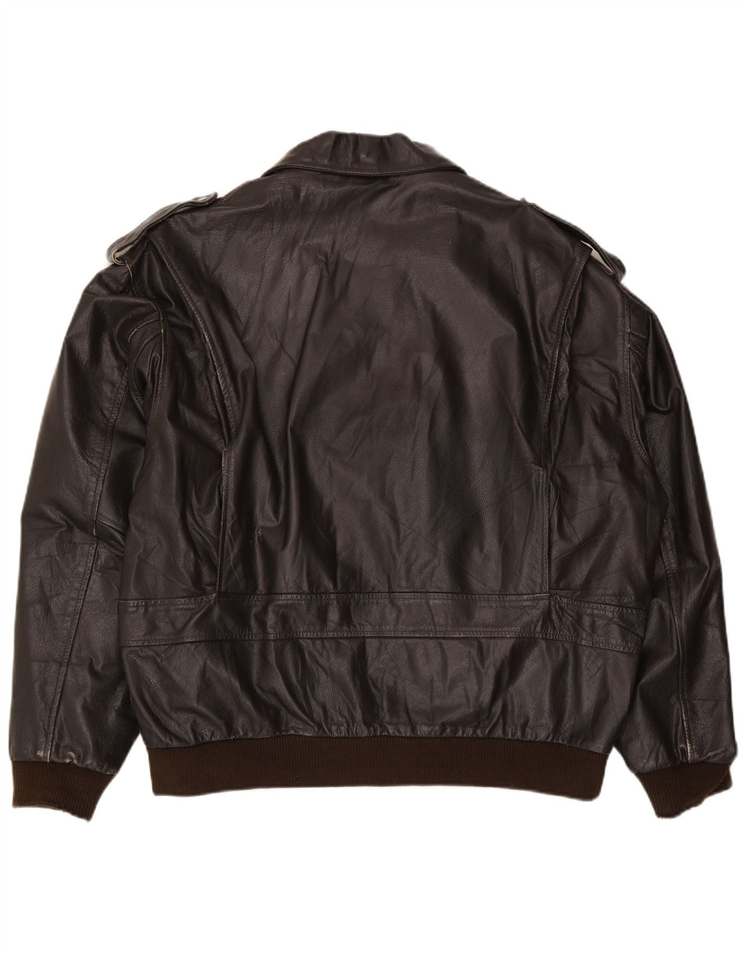 Jachetă militară din piele vintage pentru bărbați IT 56 3XL maro