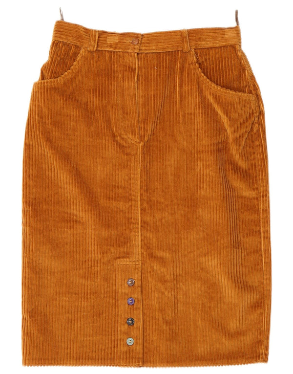 Fusta Vintage pentru femei din velur IT 42 Medium W28 Bej