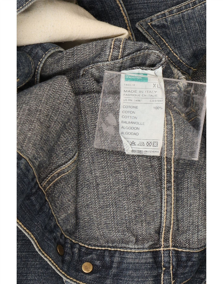 Jachetă de blugi pentru femei BENETTON UK 18 XL Bumbac albastru