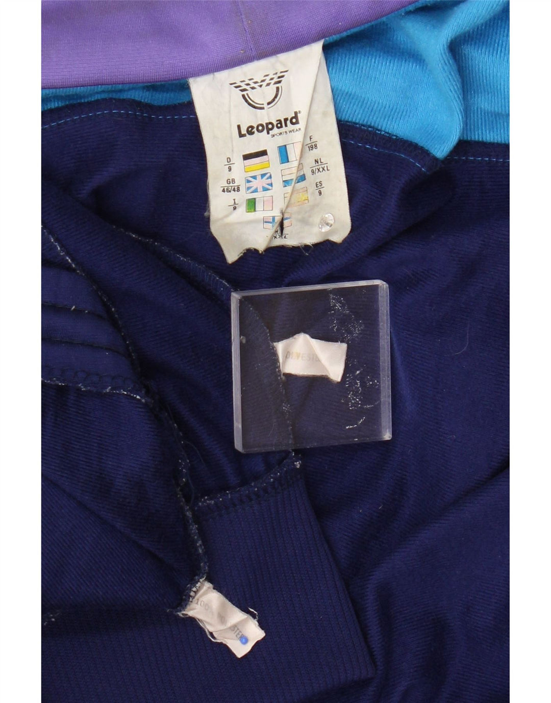 Trening complet pentru bărbați Leopard Marea Britanie 46/48 XL bleumarin poliester color bloc