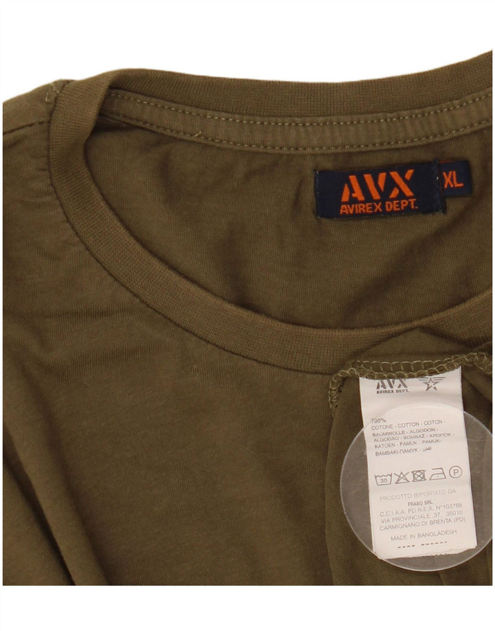 Avirex Tricou Bărbați Top XL Bumbac Verde