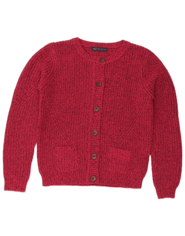 Pulover cardigan supradimensionat pentru femei Marks & Spencer UK 10 mic roz cu pete