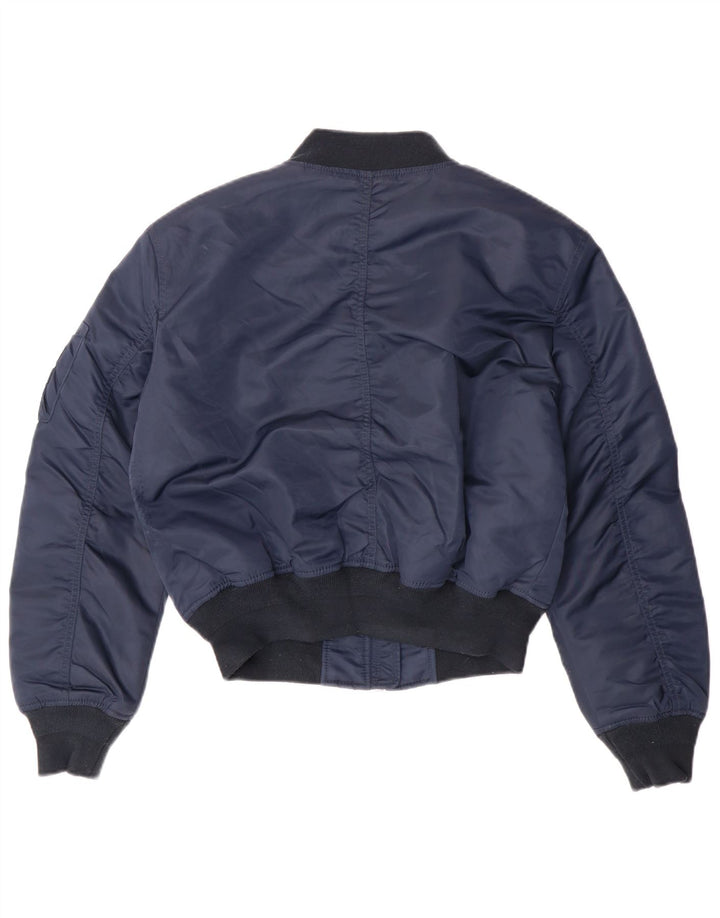 Jachetă Bomber Superdry pentru femei UK 6 XS bleumarin din nailon Army