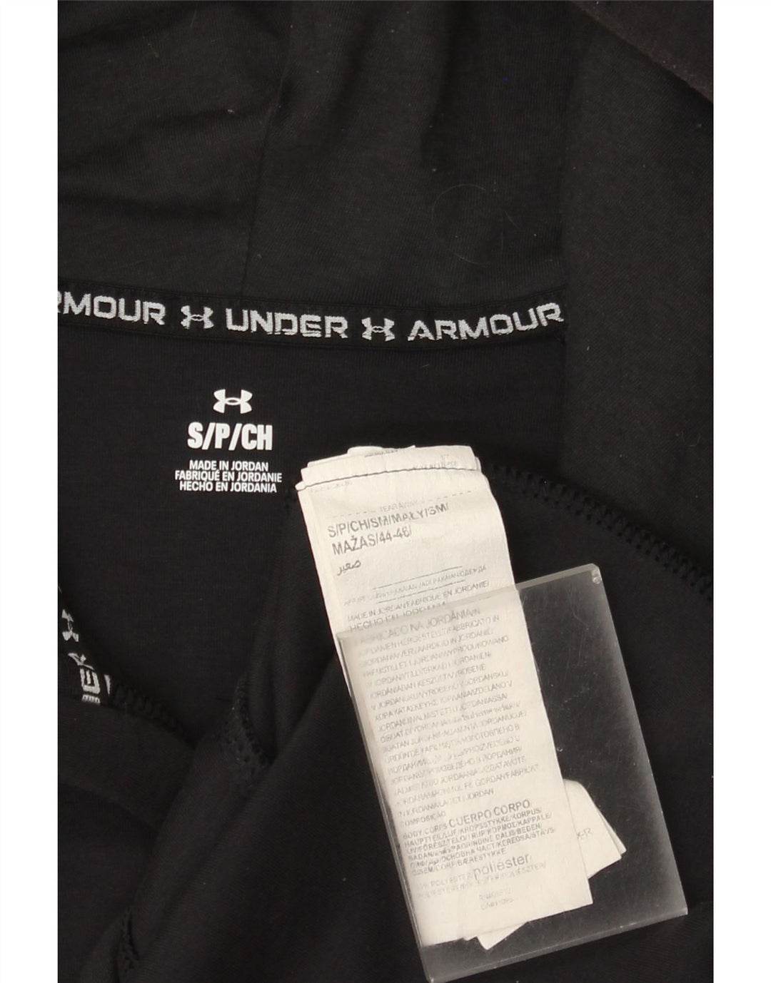 UNDER ARMOUR Hanorac cu fermoar pentru bărbați, bumbac mic, negru