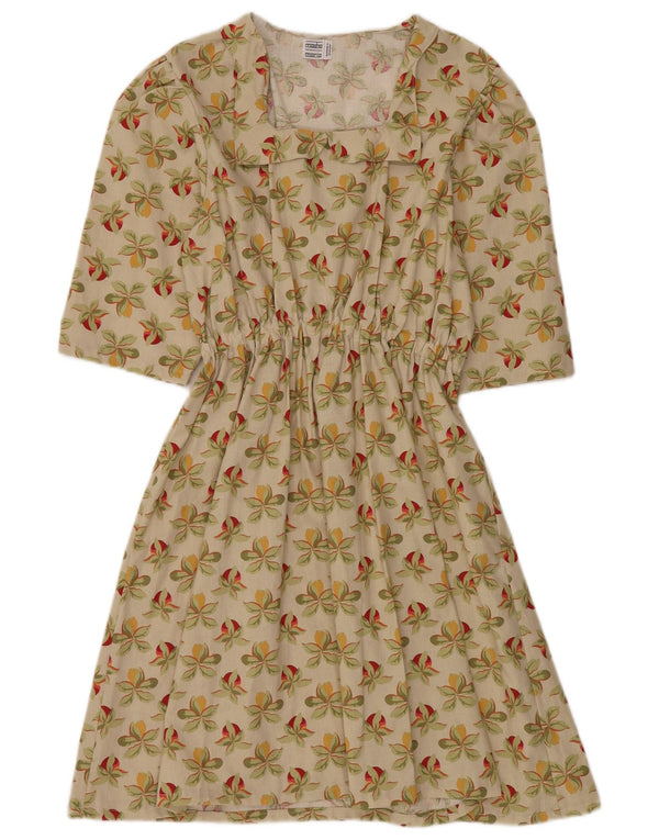 Masha Maria Rochie A-Line Femei UK 14 Medium Bej Floral