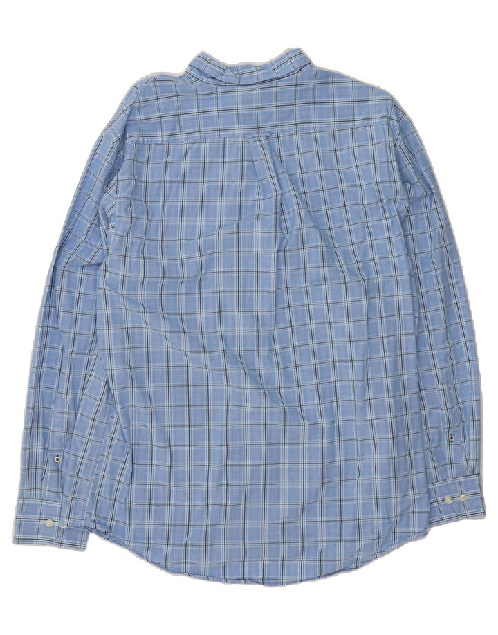 IZOD Mens Shirt Large Blue Check Cotton Vintage Izod and Second-Hand Izod from Messina Hembry 