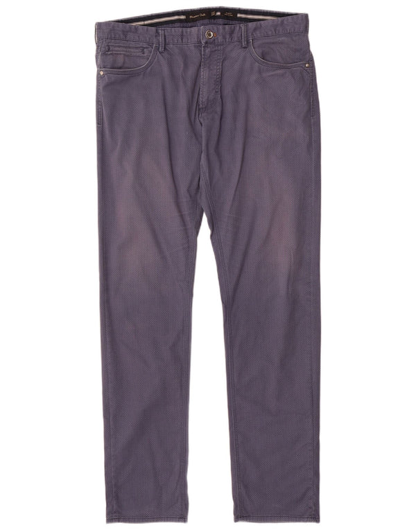 MASSIMO DUTTI Pantaloni casual pentru bărbați EU 44 Large W34 L33 Bleumarin cu pete
