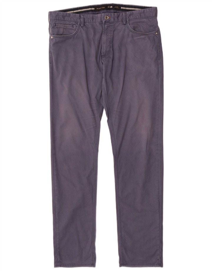 MASSIMO DUTTI Pantaloni casual pentru bărbați EU 44 Large W34 L33 Bleumarin cu pete