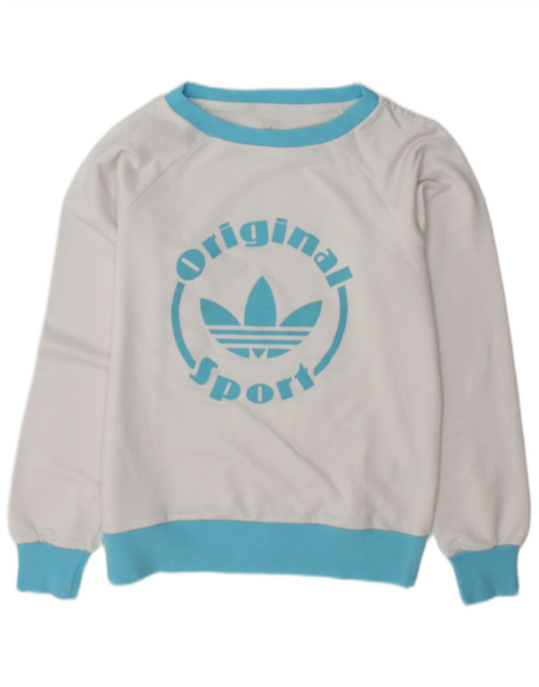 Pulover cu grafic pentru femei Adidas IT 46 Poliester alb mare