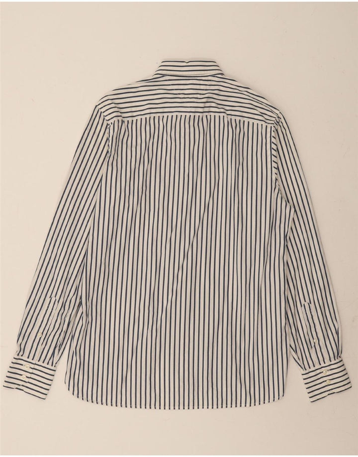 TOMMY HILFIGER Mens Shirt Small White Pinstripe Cotton 80s Vintage Tommy Hilfiger and Second-Hand Tommy Hilfiger from Messina Hembry 
