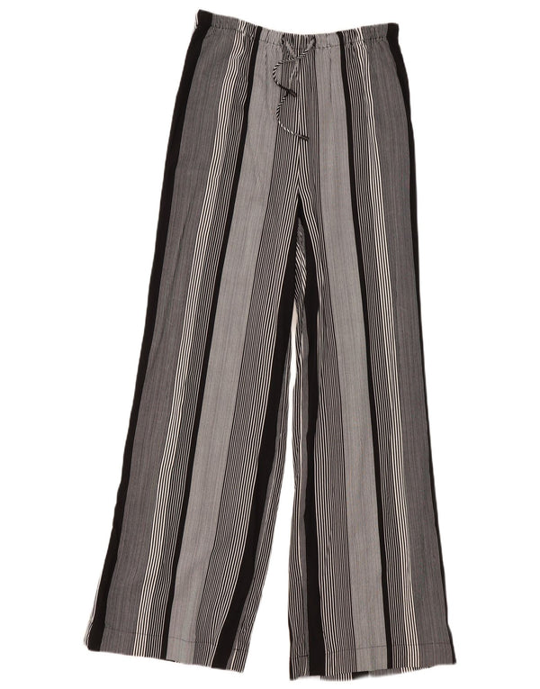 Marks & Spencer Pantaloni casual pentru femei cu picioare largi L30 L32 cu dungi negre