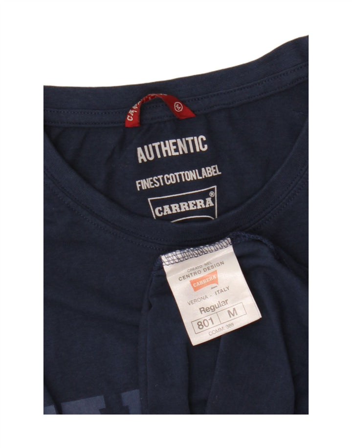 CARRERA Tricou grafic pentru bărbați Top mediu din bumbac bleumarin