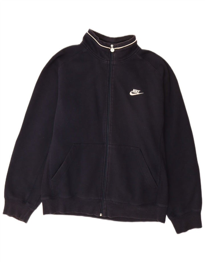 Jachetă de trening Nike pentru bărbați Marea Britanie 38/40 Bumbac, albastru bleumarin mediu