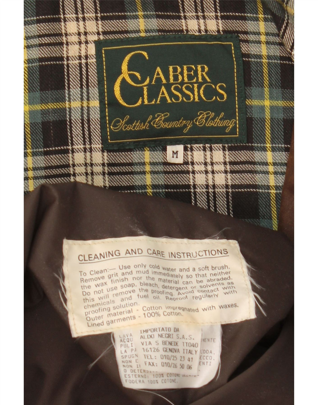 Jachetă pentru bărbați Caber Classics din bumbac cerat UK 38, bumbac maro mediu