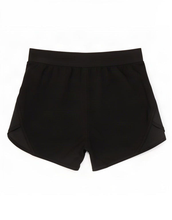 Pantaloni scurți sport Under Armour pentru femei, cu tăiere lentă, UK 10, poliester negru mic