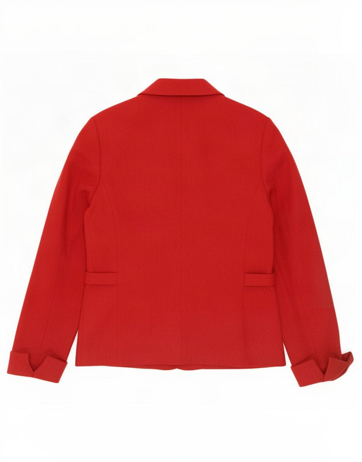 Jachetă Blazer pentru femei Frank Eden cu 3 nasturi UK 14 Poliester roșu mare