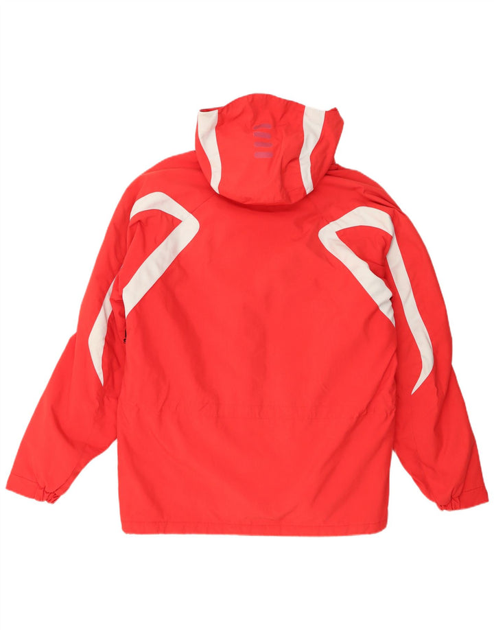 Jachetă de schi cu glugă Fila pentru bărbați UK 38 Medium Red Colorblock Nylon
