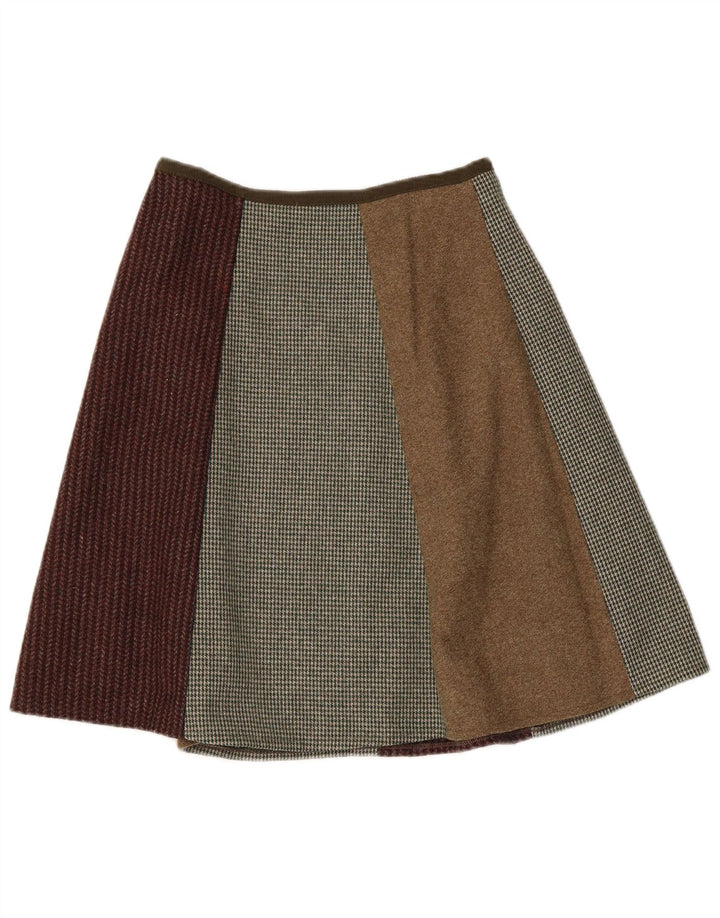 Fustă A-Line Femei Baba W26 Lână Patchwork Multicoloră Mică