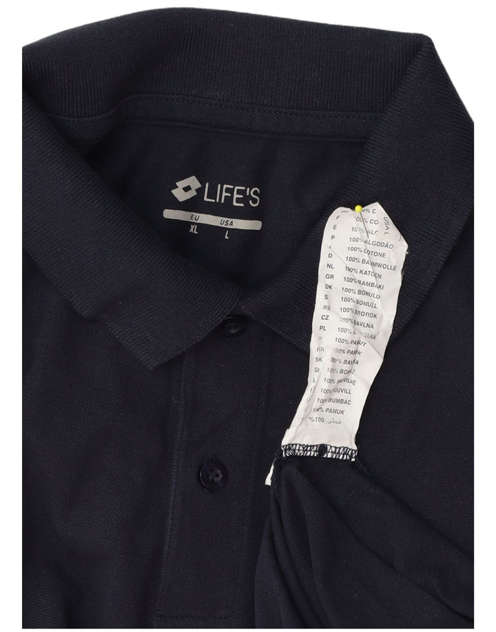 Tricou polo pentru bărbați Lotto XL Bumbac bleumarin